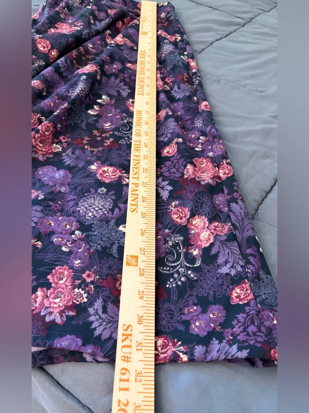 Vintage Christopher & Banks Floral A-Line Skirt in Purple and Pink Cottagecore